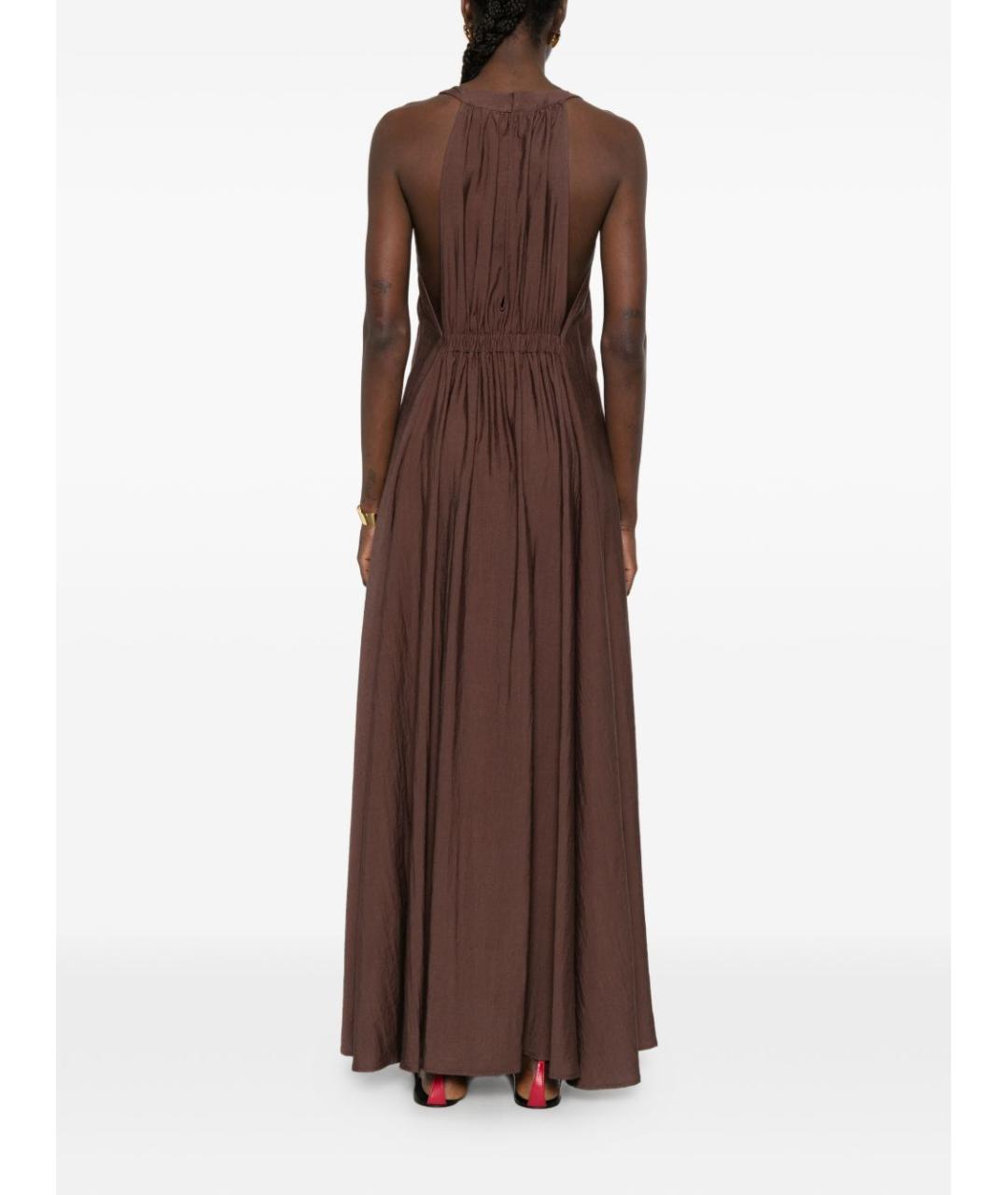 ERMANNO FIRENZE Коричневое вискозное вечернее платье, фото 4