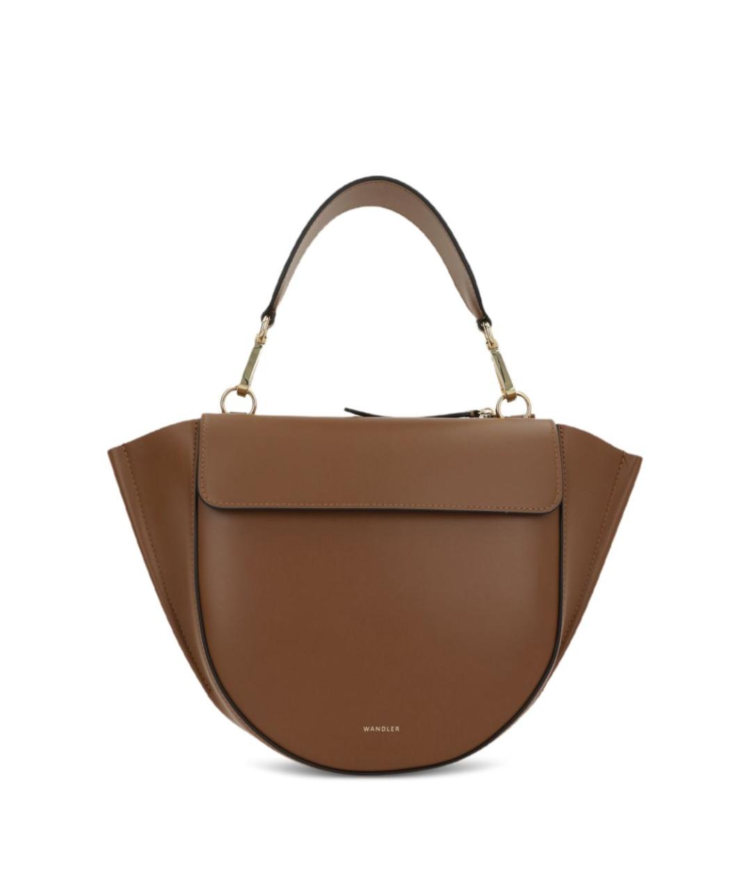 WANDLER Коричневая кожаная сумка тоут, фото 1