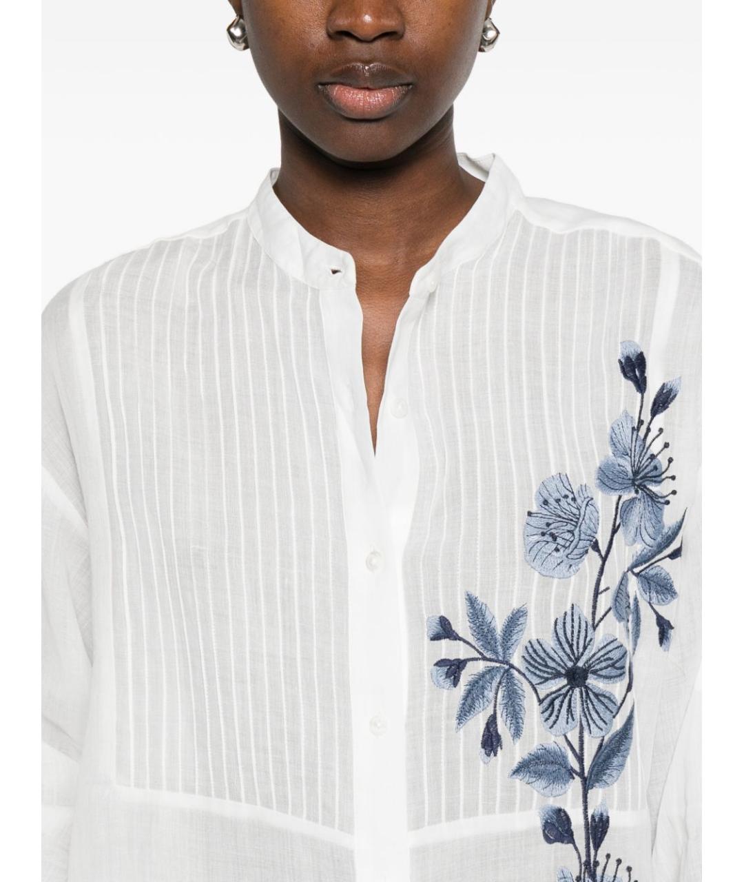 ERMANNO FIRENZE Белая хлопковая рубашка, фото 2