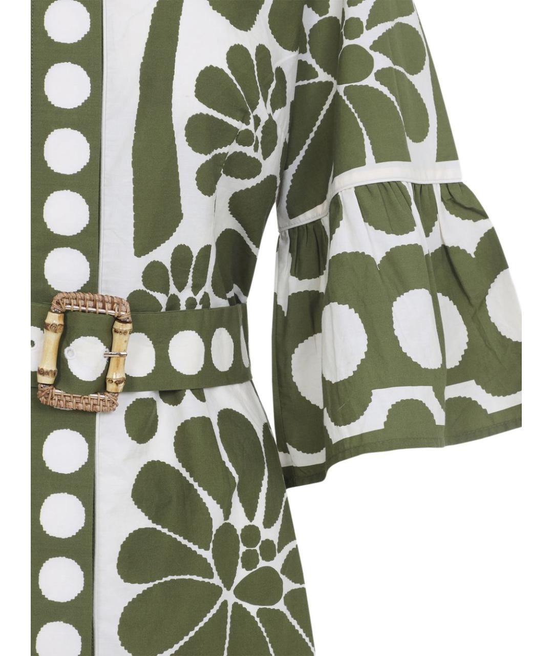 FARM RIO Зеленые хлопковое платье, фото 3