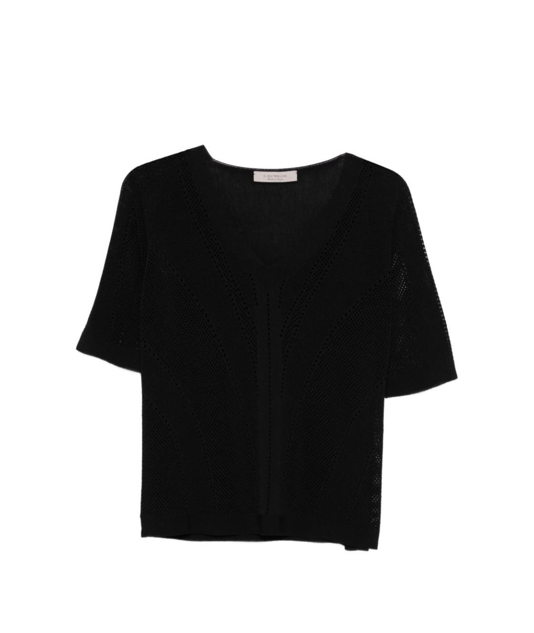 D.EXTERIOR Черная вискозная футболка, фото 1