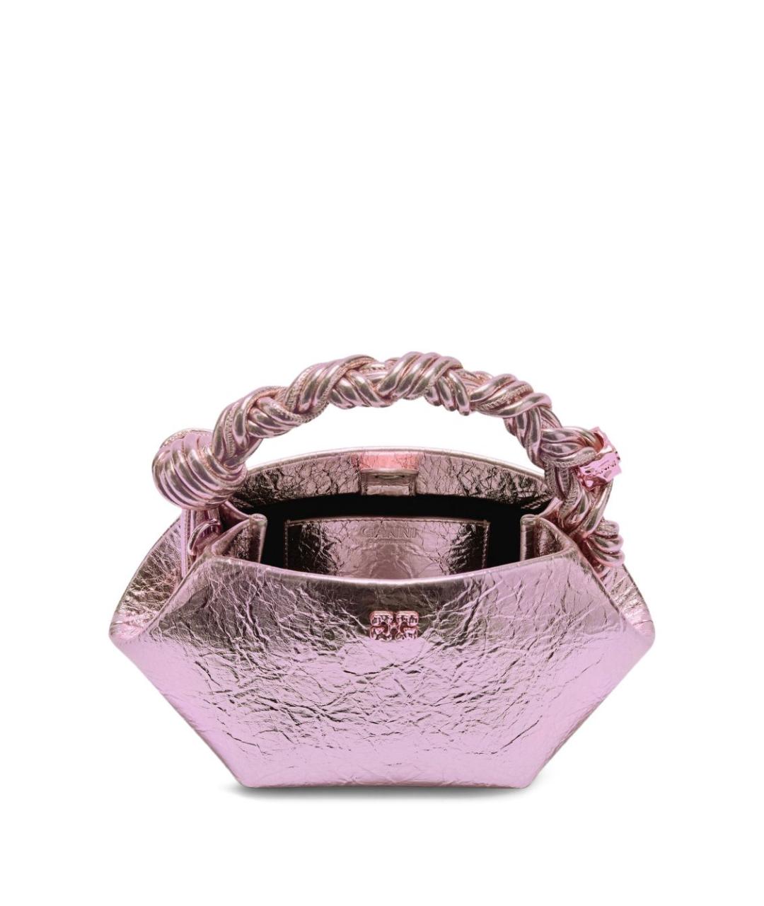 GANNI Розовая сумка тоут из искусственной кожи, фото 4