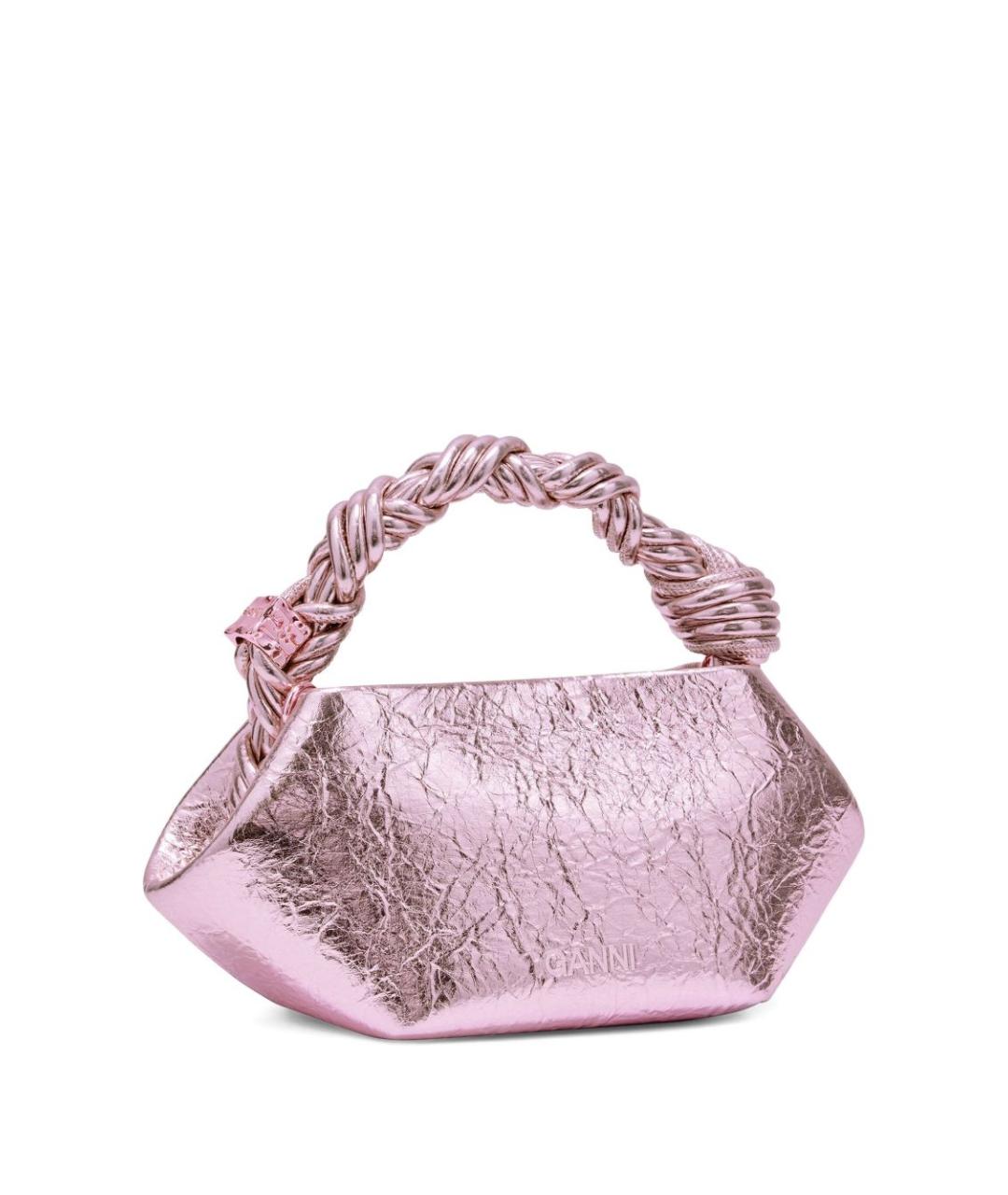 GANNI Розовая сумка тоут из искусственной кожи, фото 3
