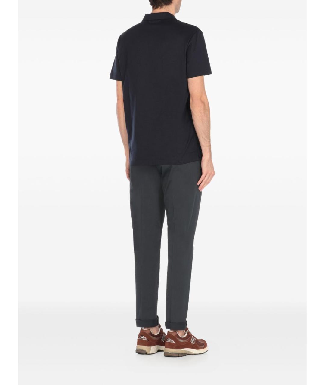 DONDUP Синее хлопковое поло с коротким рукавом, фото 5