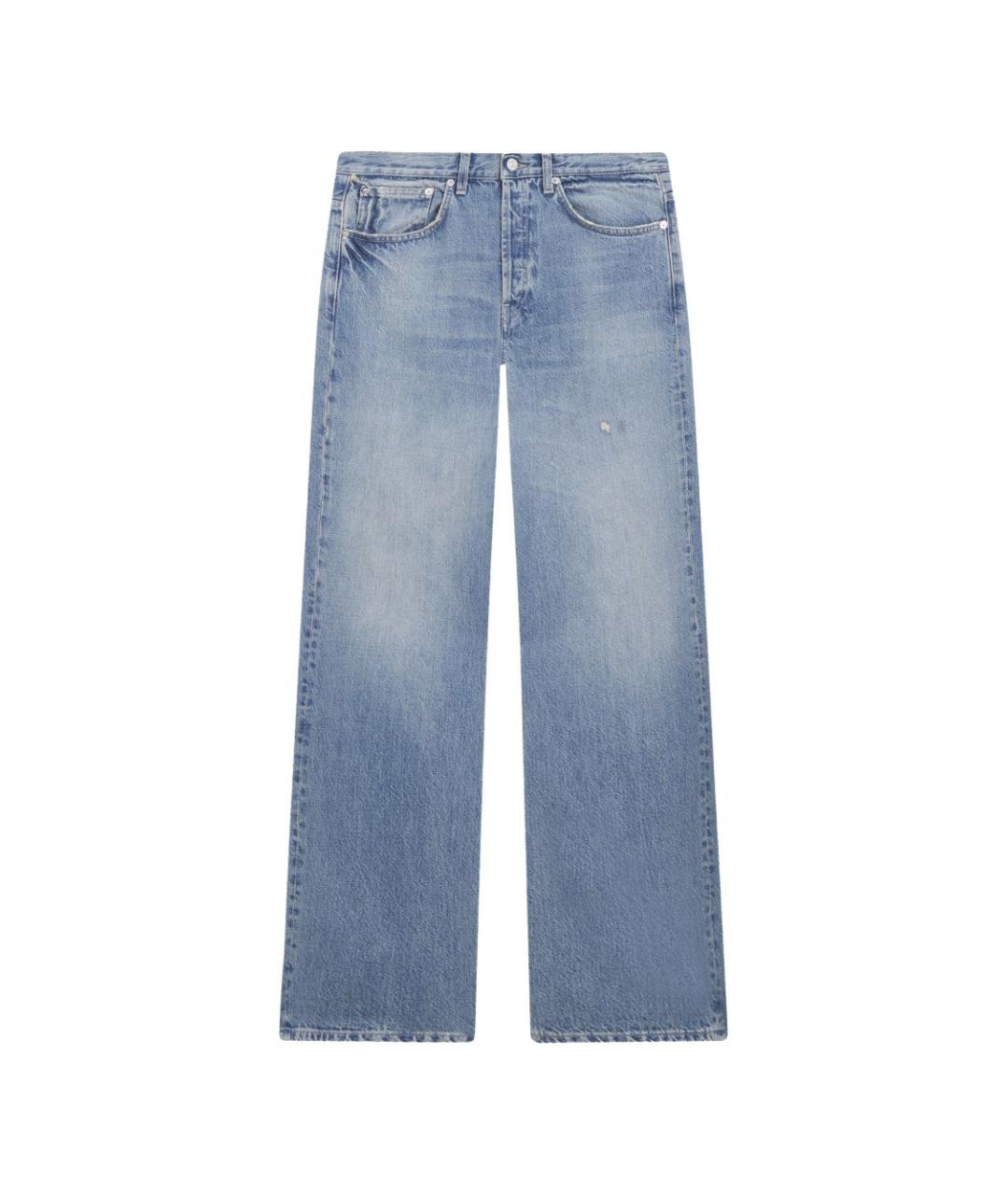 DONDUP Синие хлопковые прямые джинсы, фото 1