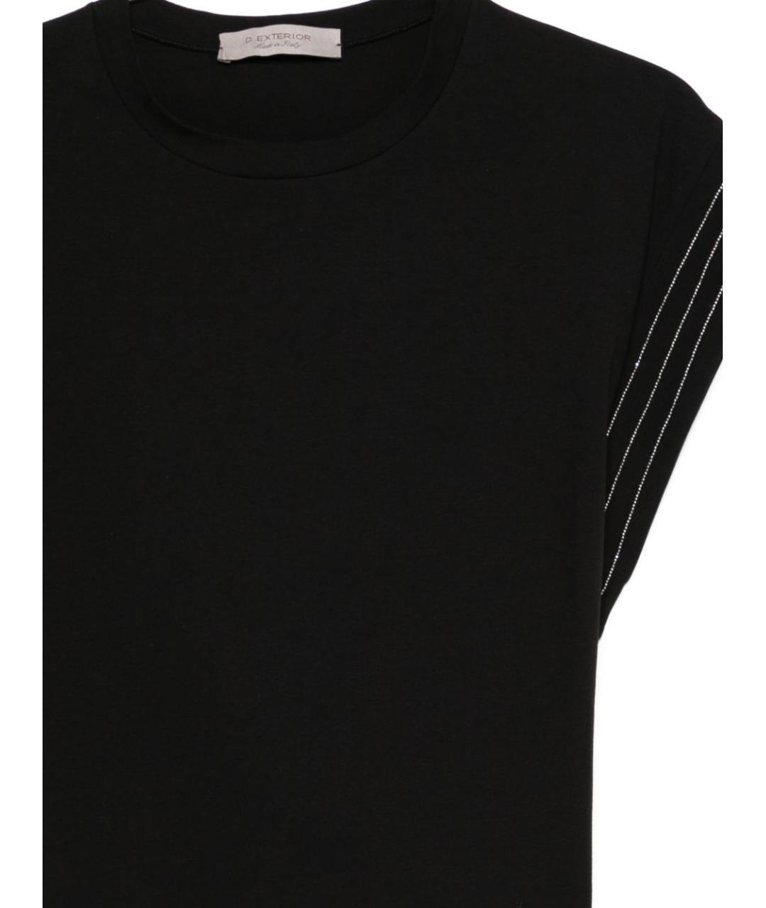 D.EXTERIOR Черная хлопковая футболка, фото 3