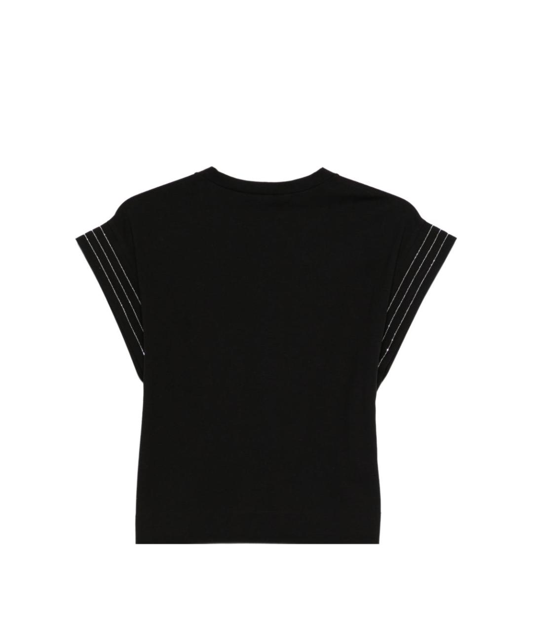 D.EXTERIOR Черная хлопковая футболка, фото 2