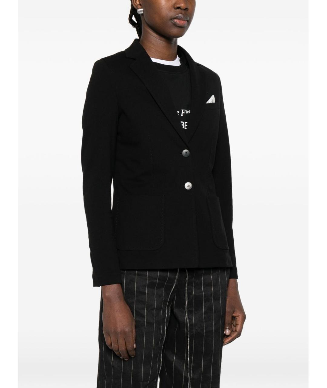 CIRCOLO 1901 Черный хлопковый жакет/пиджак, фото 4