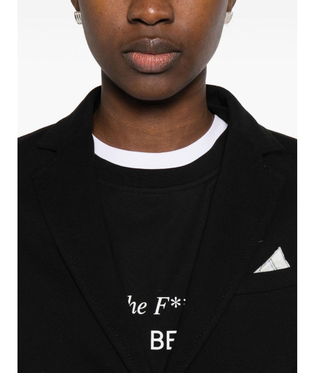 CIRCOLO 1901 Черный хлопковый жакет/пиджак, фото 3