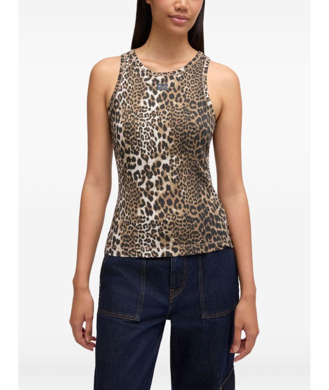 GANNI Мульти хлопковая майка, фото 4