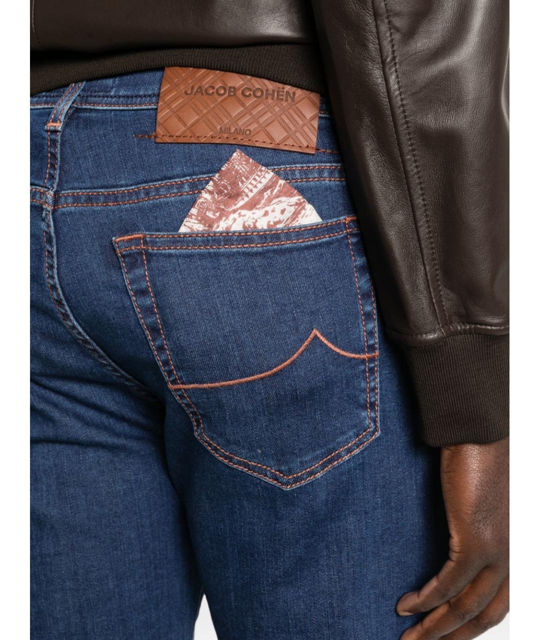 JACOB COHEN Синие хлопковые джинсы скинни, фото 2