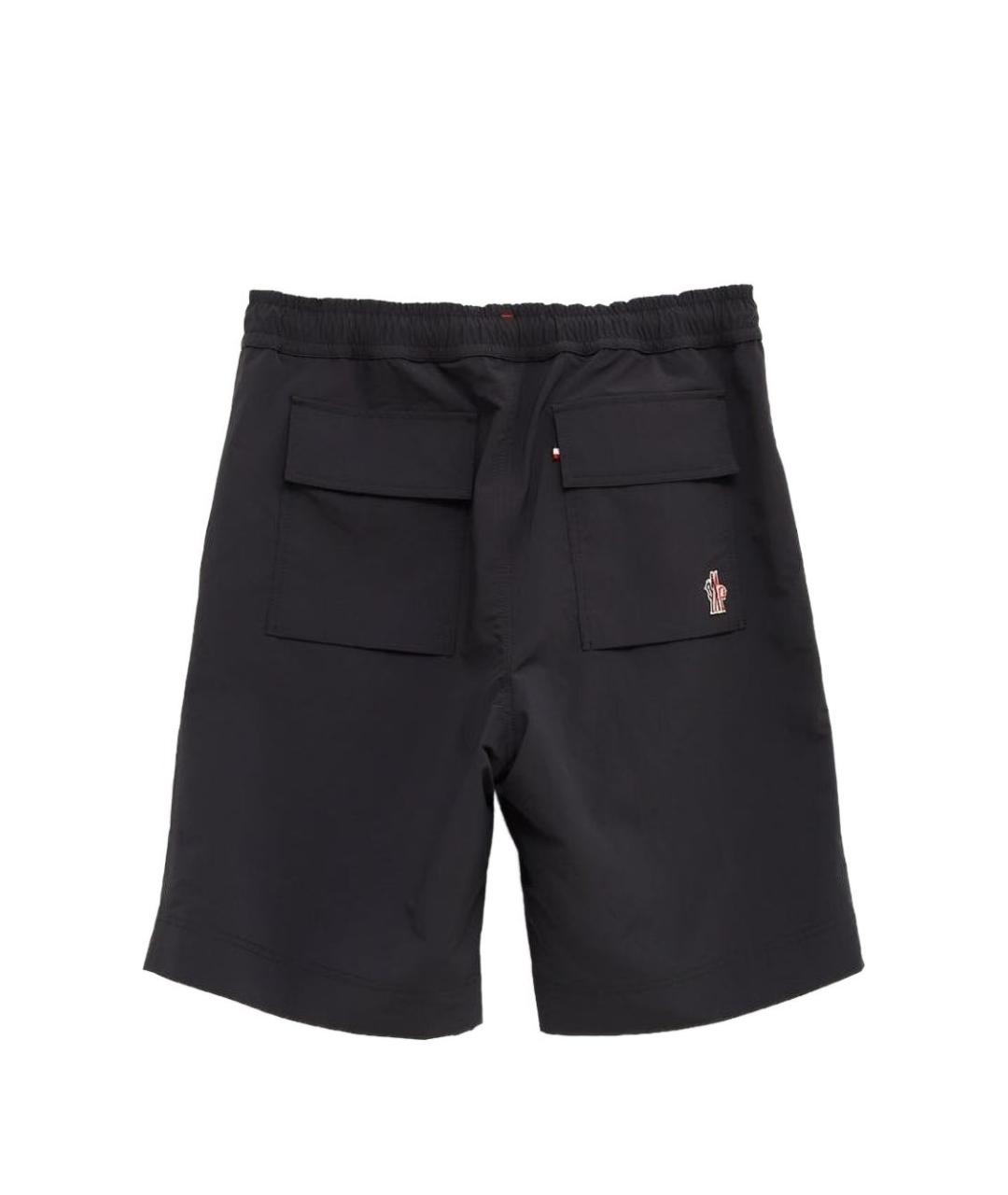 MONCLER GRENOBLE Черные полиэстеровые шорты, фото 2