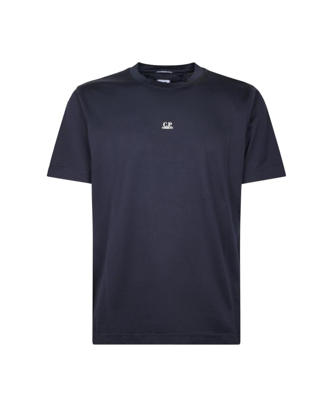 CP COMPANY Синяя хлопковая футболка, фото 1