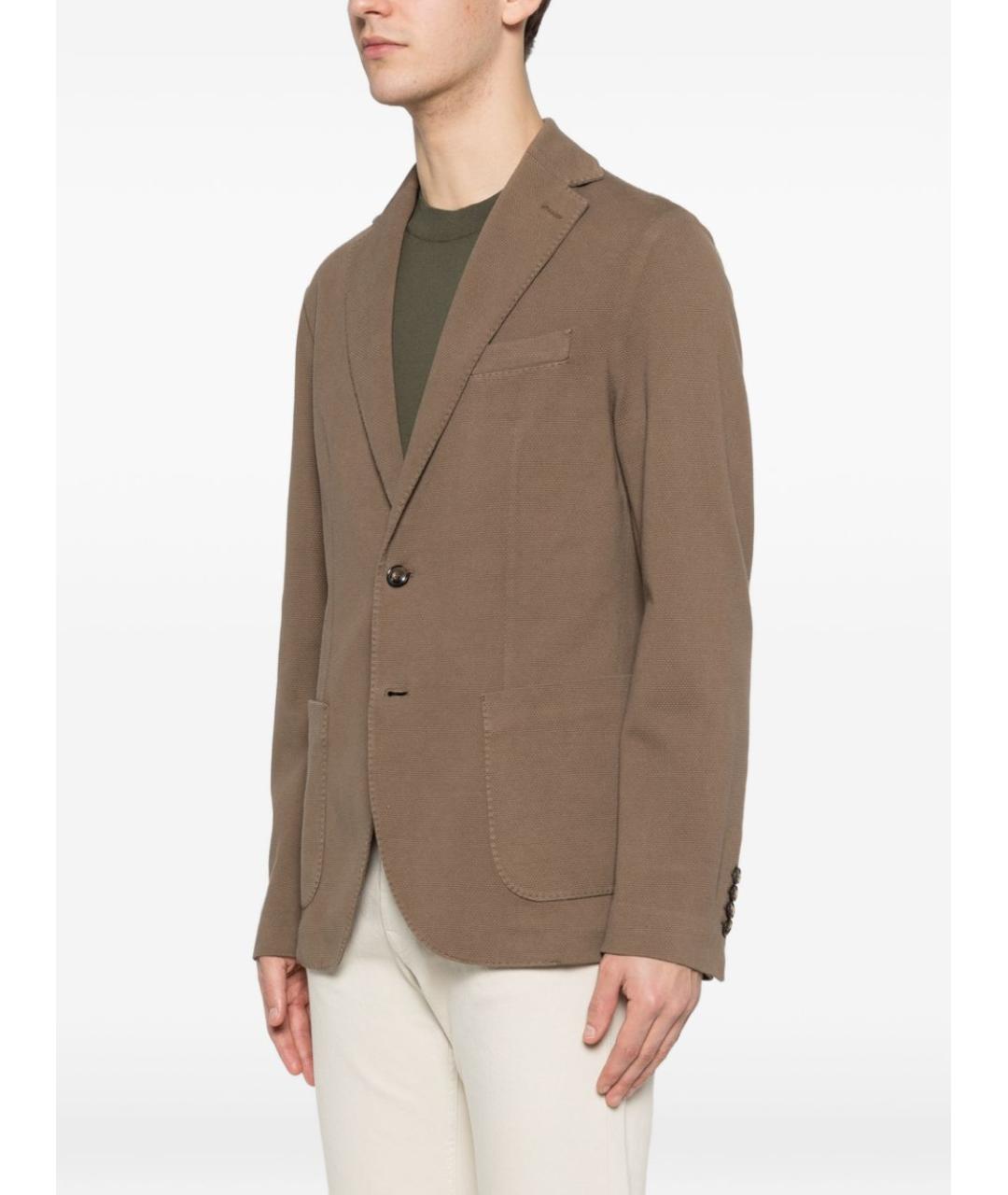 CIRCOLO 1901 Коричневый хлопковый пиджак, фото 5