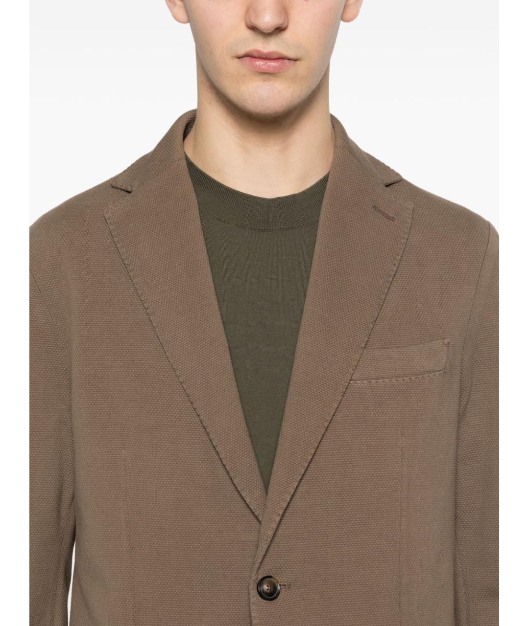 CIRCOLO 1901 Коричневый хлопковый пиджак, фото 2