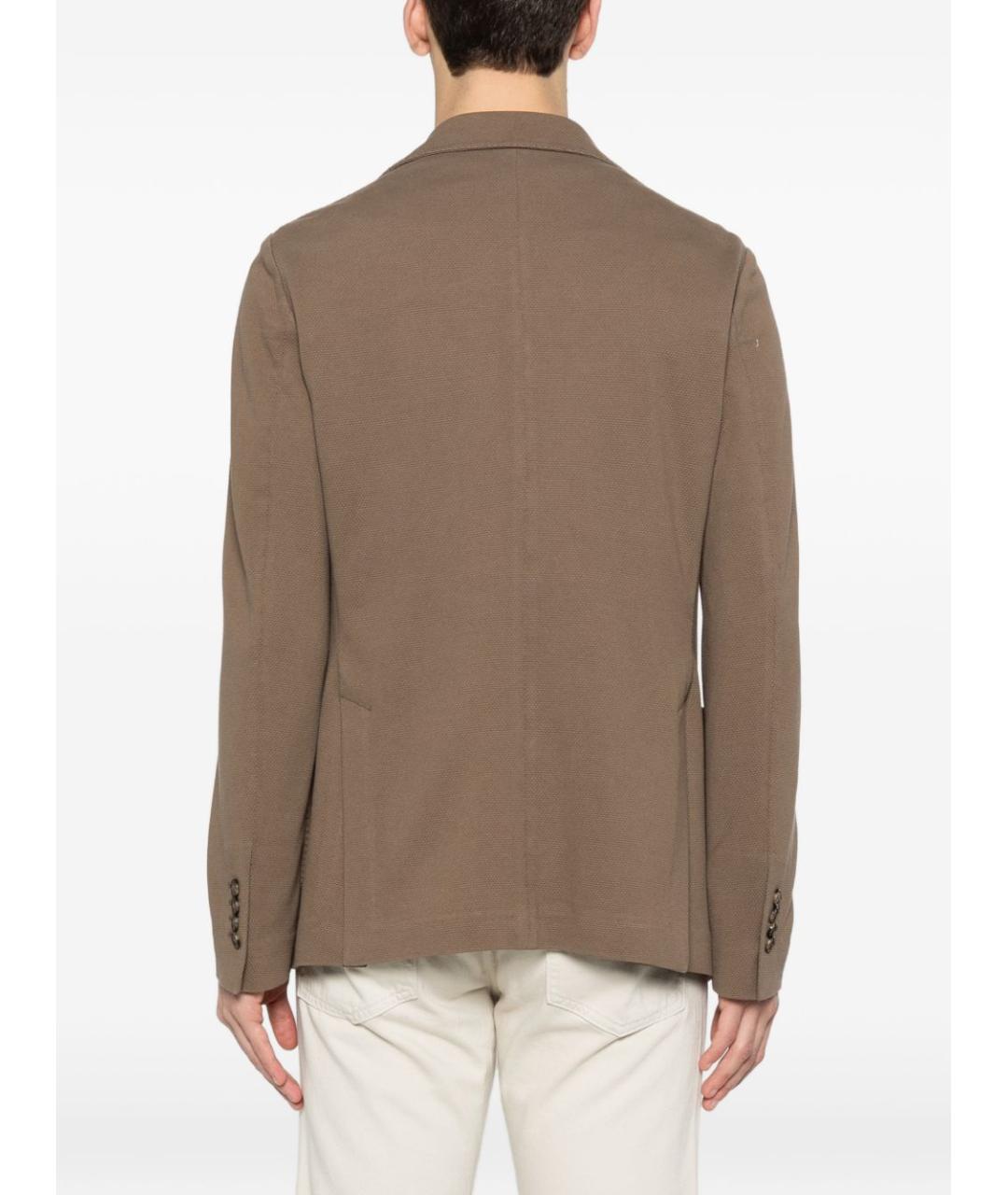 CIRCOLO 1901 Коричневый хлопковый пиджак, фото 4