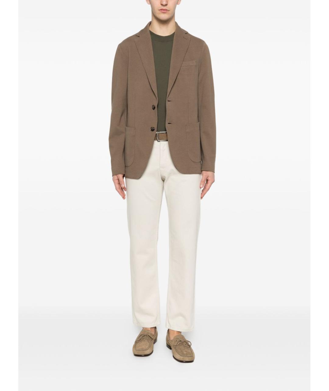 CIRCOLO 1901 Коричневый хлопковый пиджак, фото 3