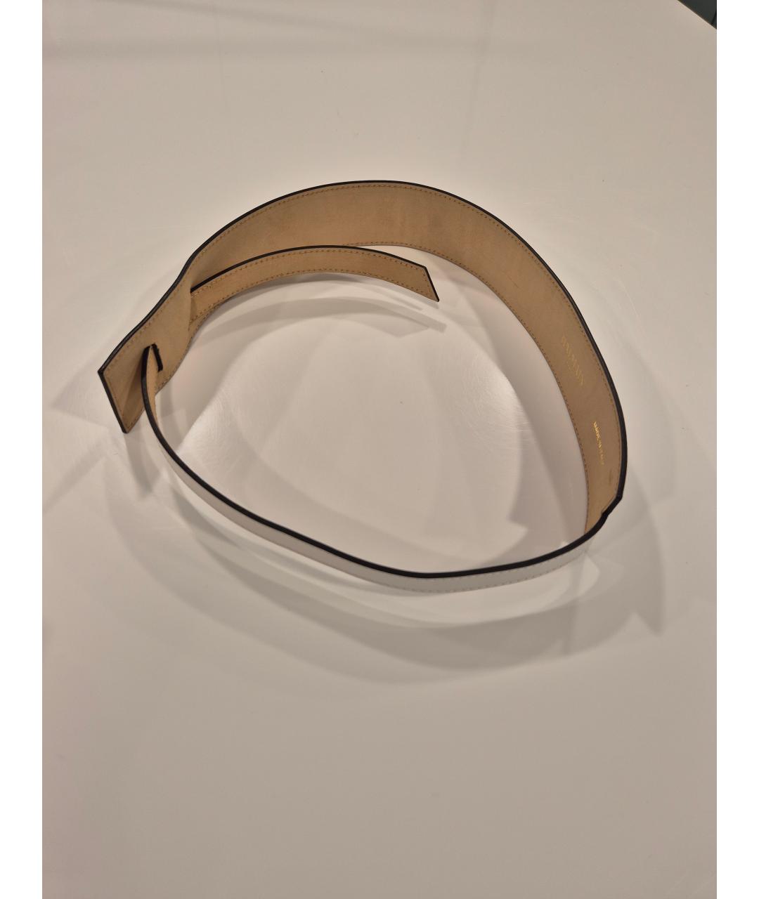 BALMAIN Белый кожаный ремень, фото 3