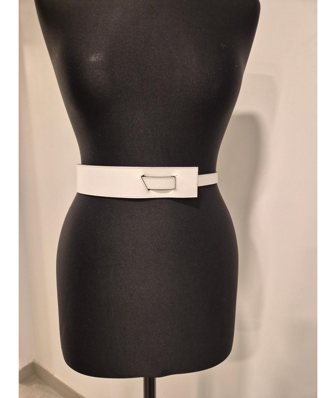 BALMAIN Белый кожаный ремень, фото 2