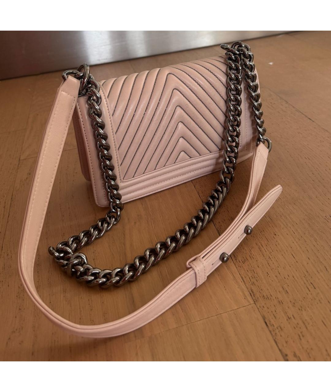 CHANEL Бежевая кожаная сумка через плечо, фото 3