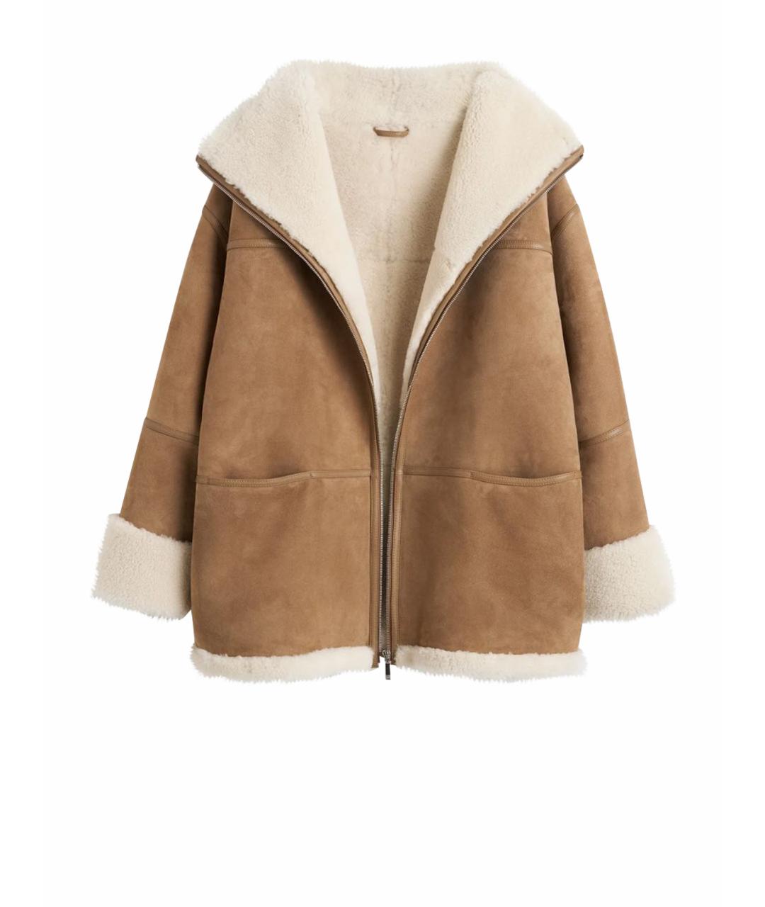 TOTEME Бежевая меховая дубленка, фото 7