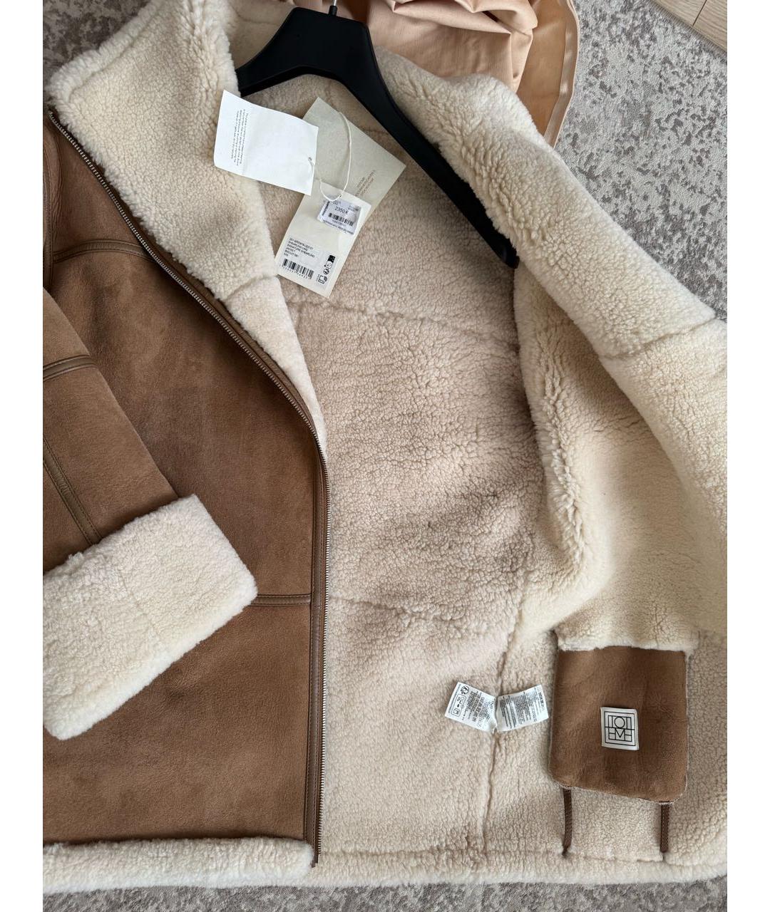 TOTEME Бежевая меховая дубленка, фото 4