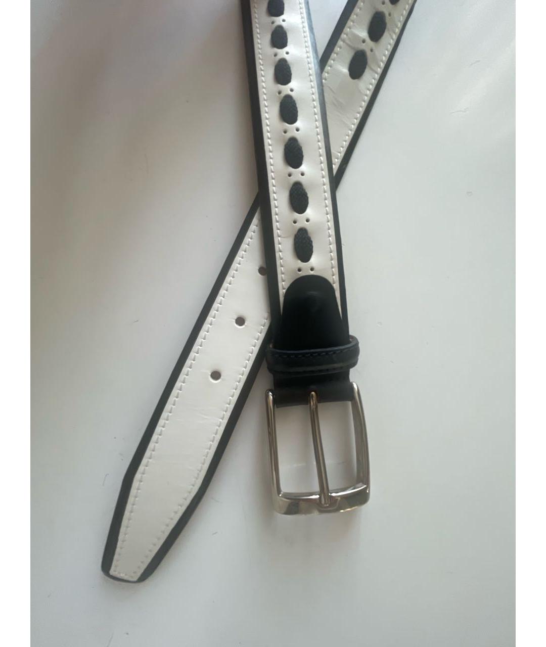 PAL ZILERI Белый кожаный ремень, фото 2