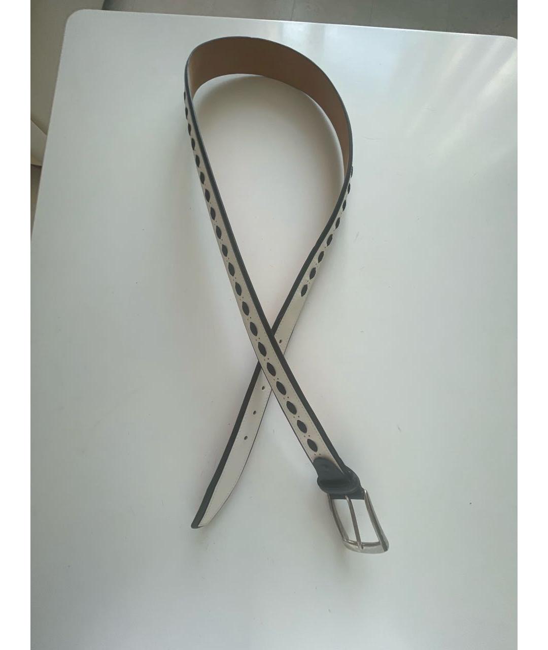 PAL ZILERI Белый кожаный ремень, фото 4