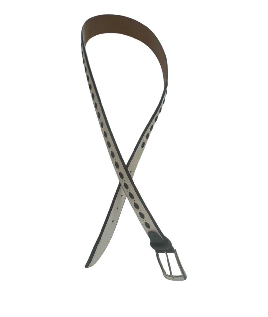 PAL ZILERI Белый кожаный ремень, фото 1