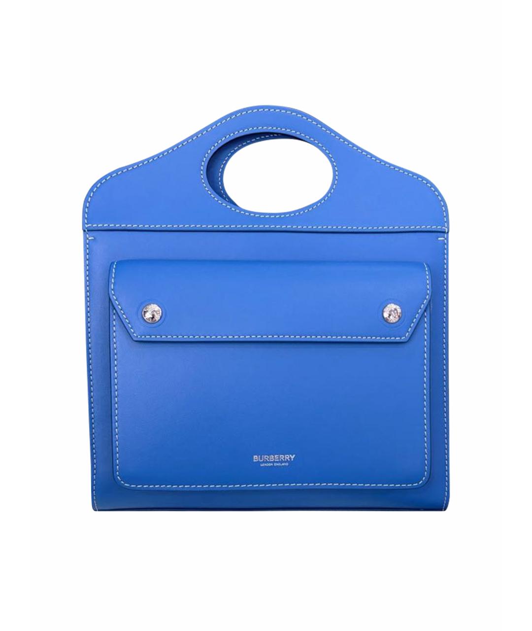 BURBERRY Голубая кожаная сумка через плечо, фото 1