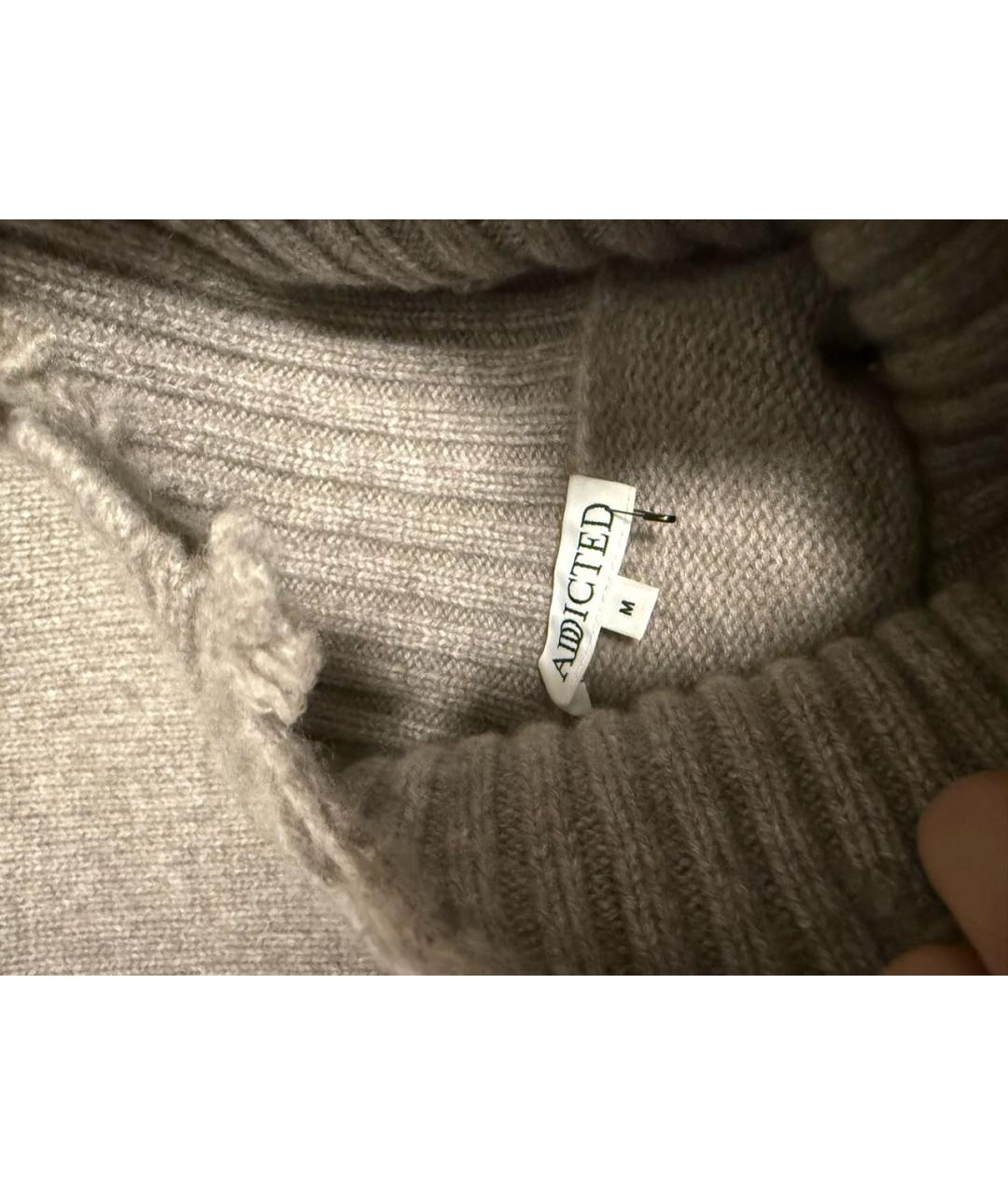 ADDICTED Бежевый кашемировый костюм с брюками, фото 3