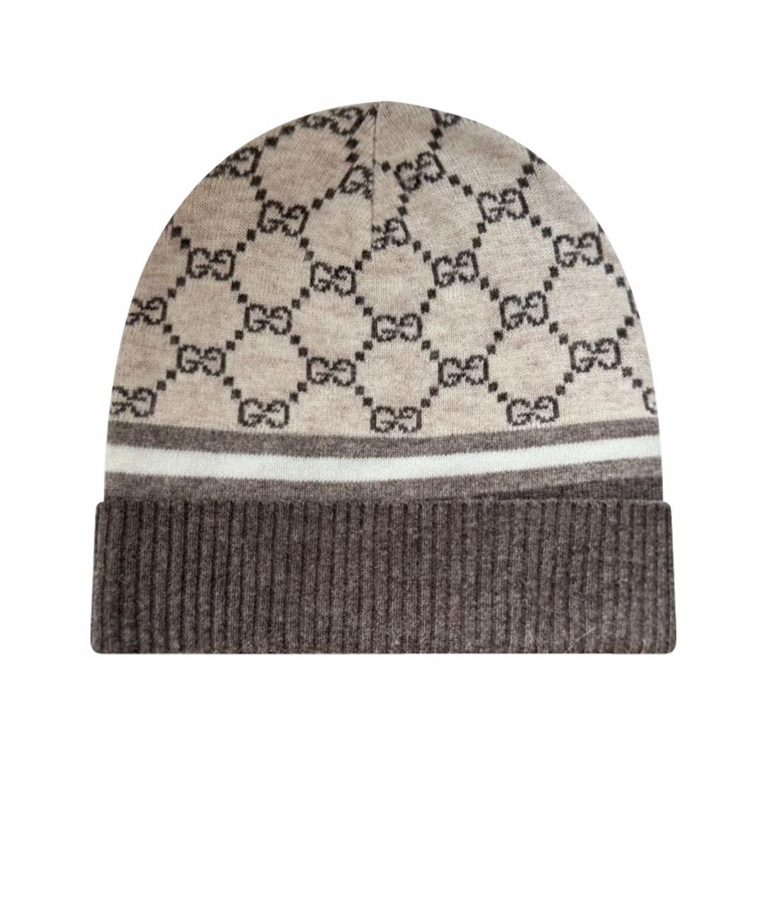 GUCCI Бежевая шерстяная шапка, фото 1