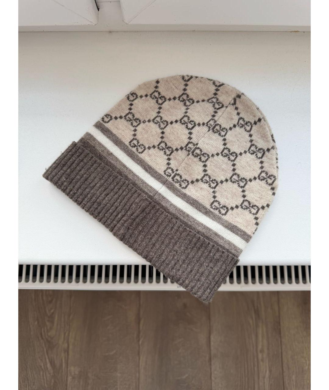 GUCCI Бежевая шерстяная шапка, фото 2
