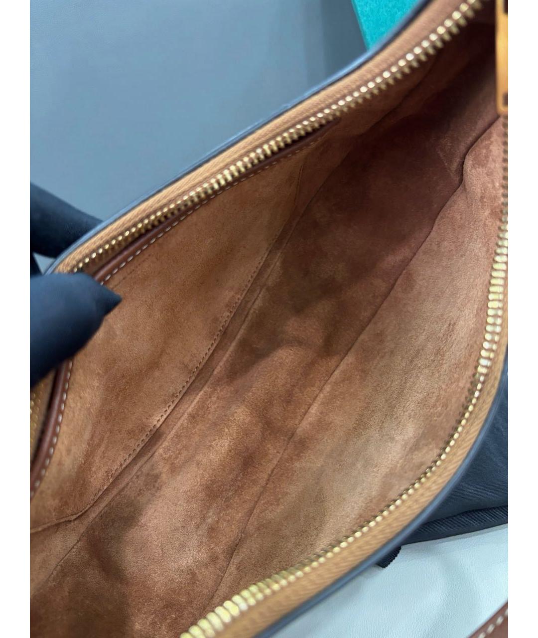 CELINE Коричневая кожаная сумка через плечо, фото 8