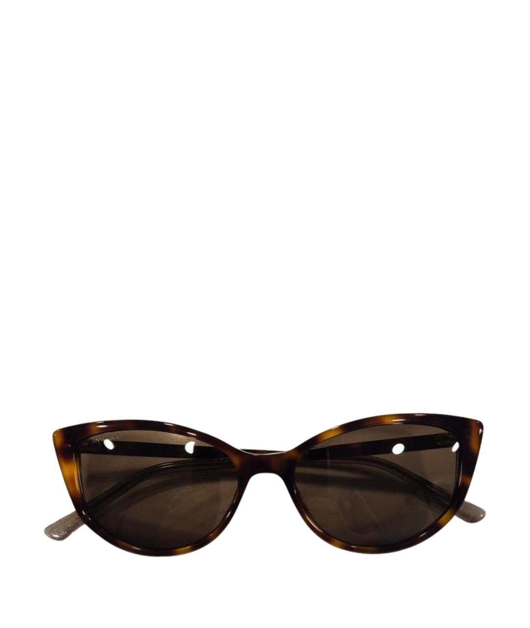 JIMMY CHOO Коричневые пластиковые солнцезащитные очки, фото 1