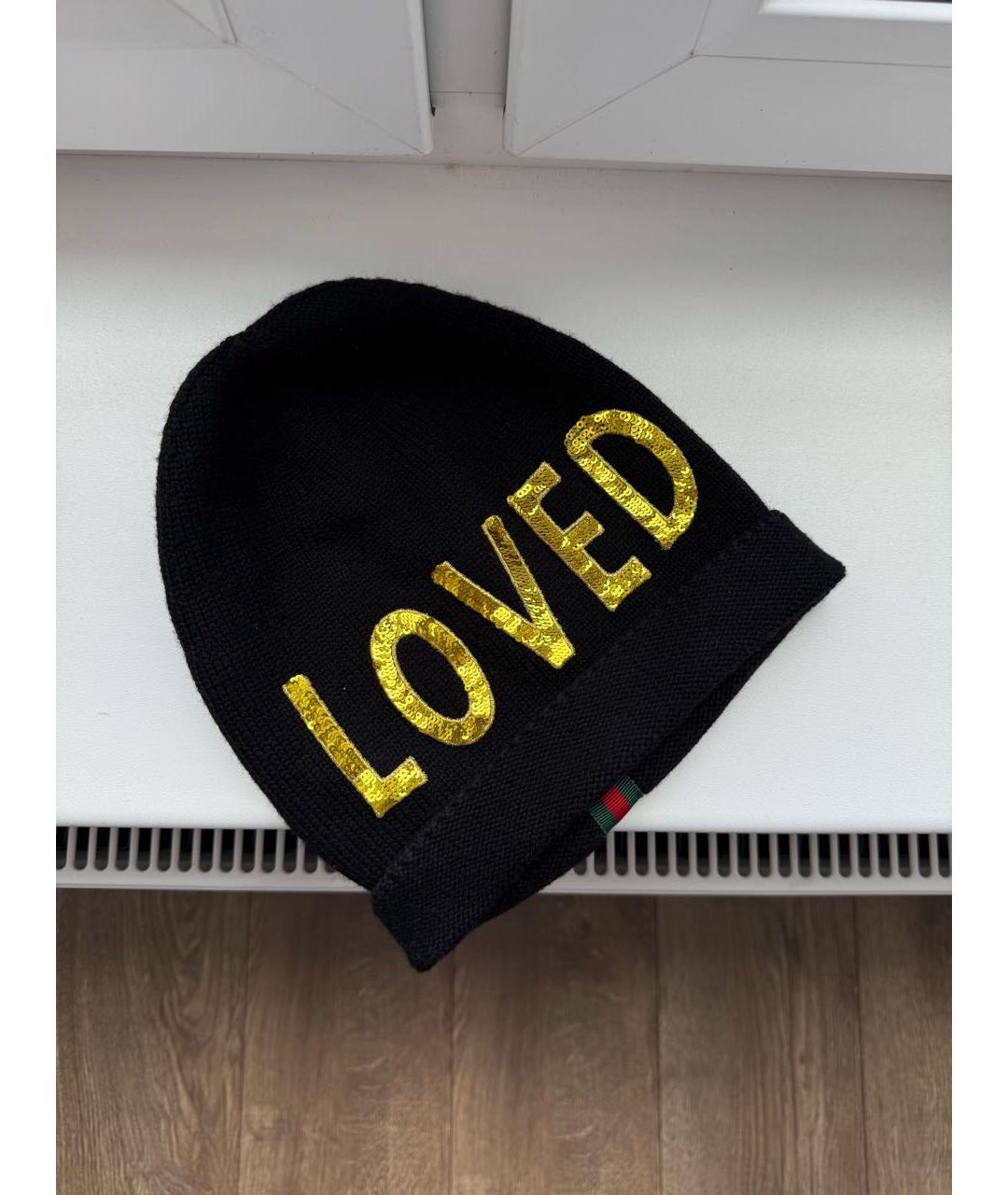 GUCCI Черная шерстяная шапка, фото 5