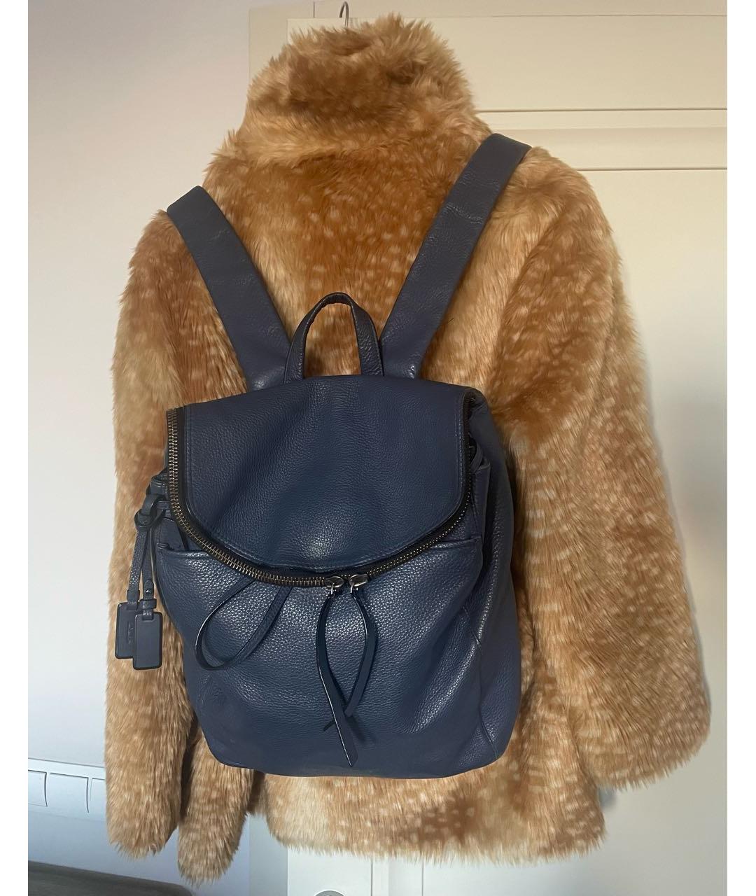 TUMI Фиолетовый кожаный рюкзак, фото 2