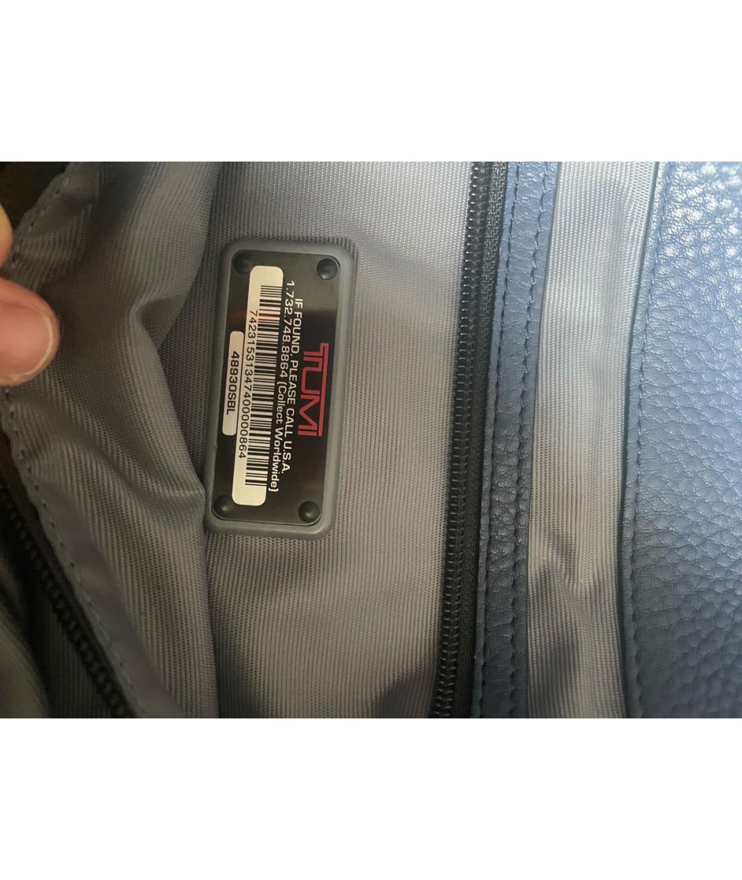 TUMI Фиолетовый кожаный рюкзак, фото 5