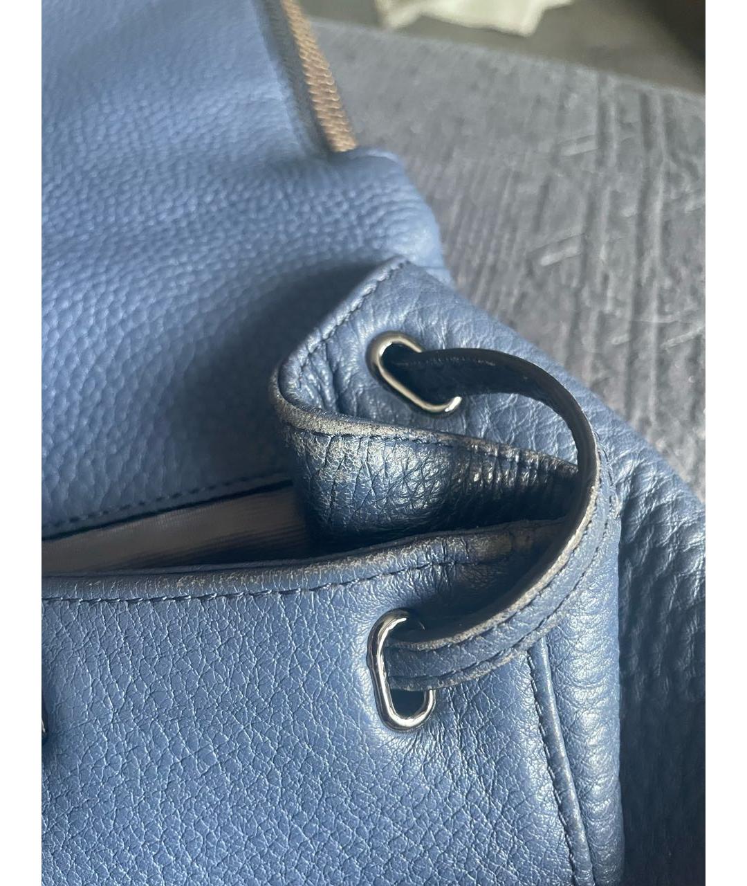 TUMI Фиолетовый кожаный рюкзак, фото 6