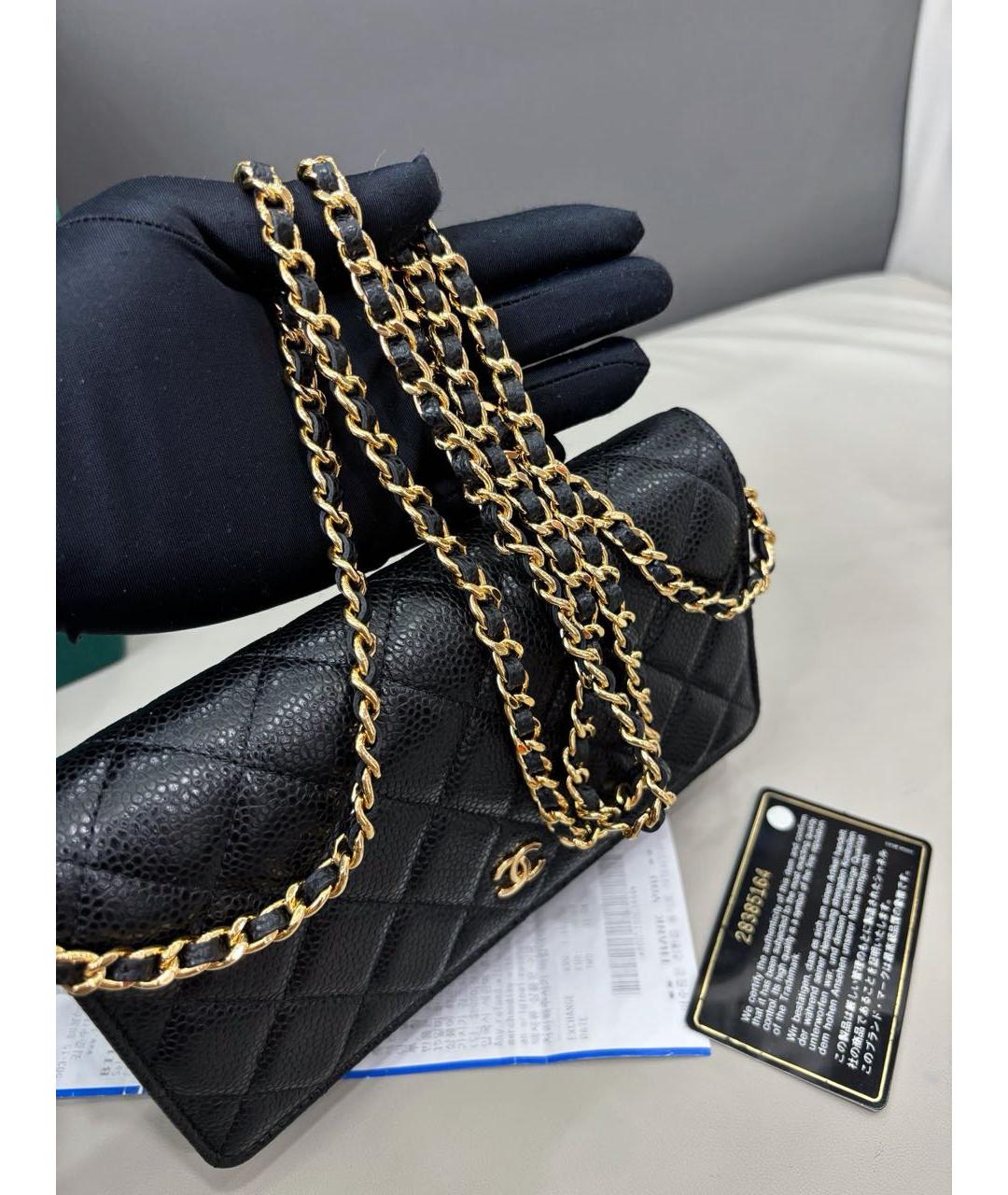CHANEL Черная кожаная сумка через плечо, фото 5