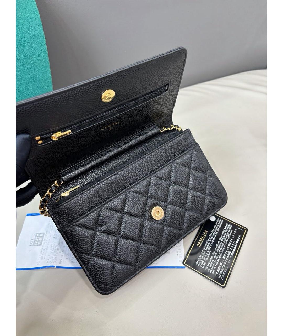 CHANEL Черная кожаная сумка через плечо, фото 7