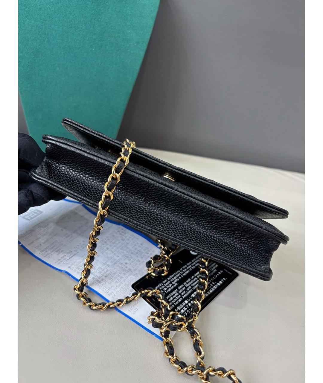 CHANEL Черная кожаная сумка через плечо, фото 4