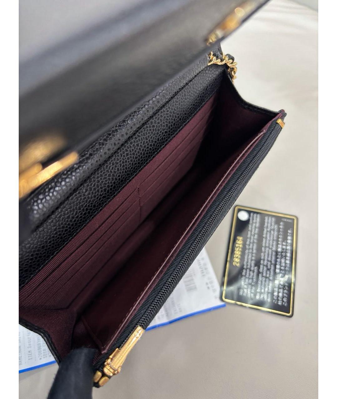 CHANEL Черная кожаная сумка через плечо, фото 8