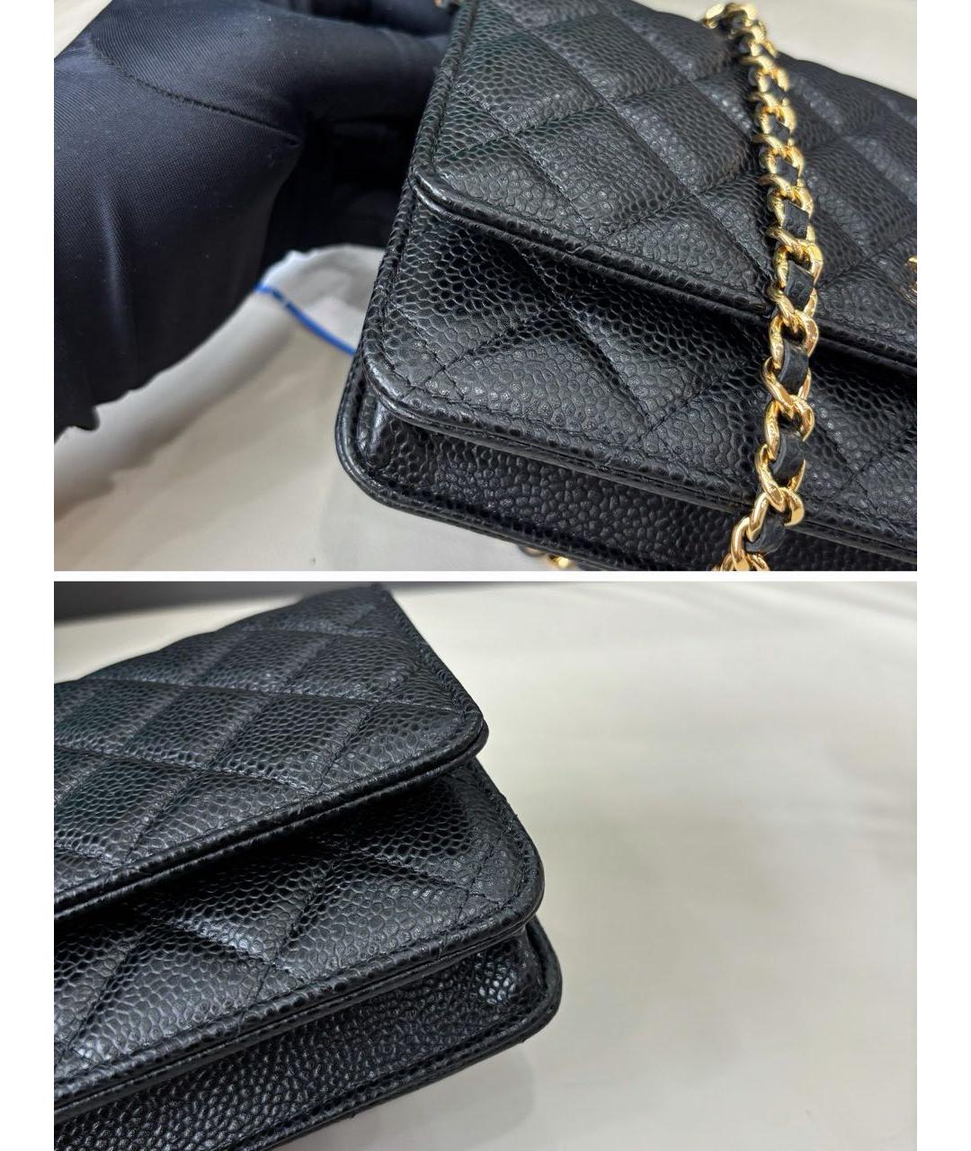 CHANEL Черная кожаная сумка через плечо, фото 6