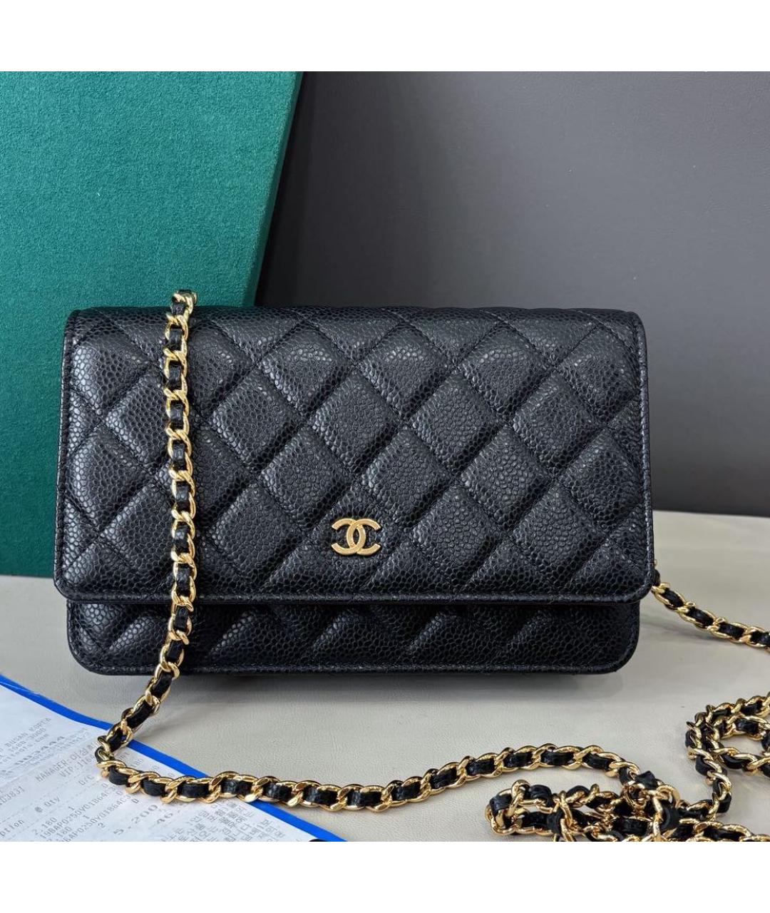 CHANEL Черная кожаная сумка через плечо, фото 9