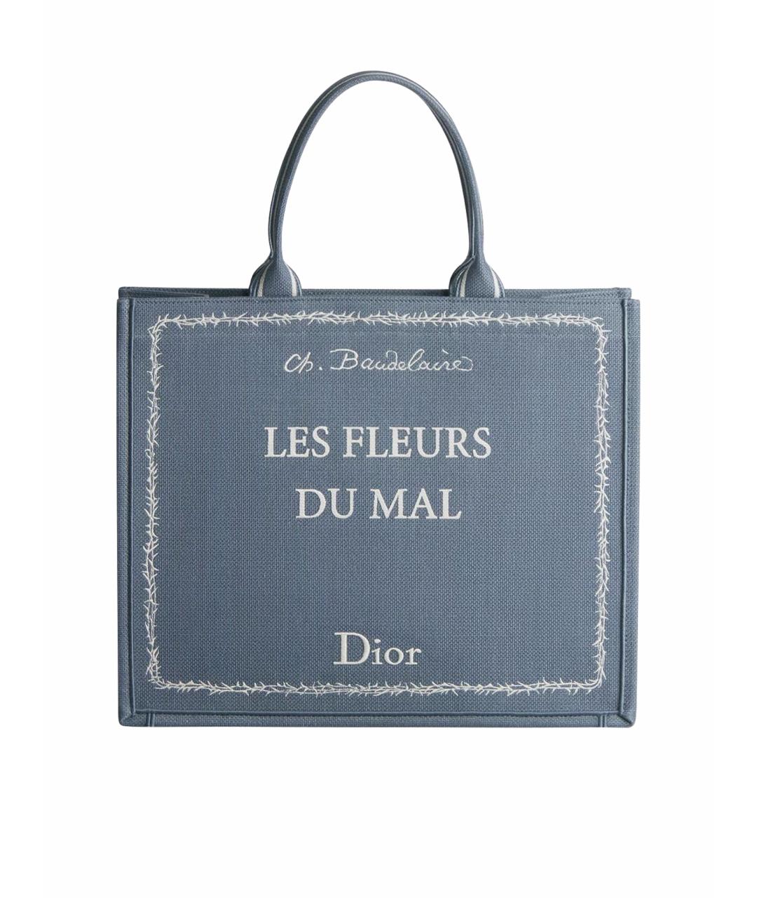 CHRISTIAN DIOR Синяя сумка тоут, фото 1