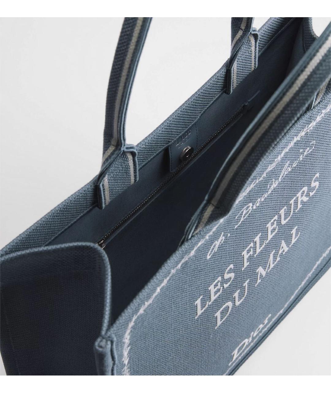 CHRISTIAN DIOR Синяя сумка тоут, фото 3