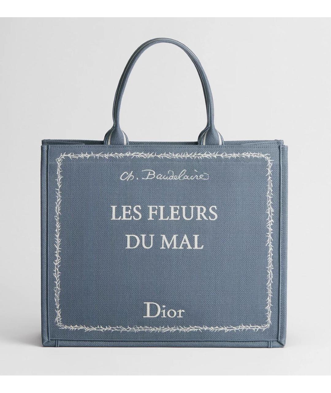 CHRISTIAN DIOR Синяя сумка тоут, фото 5