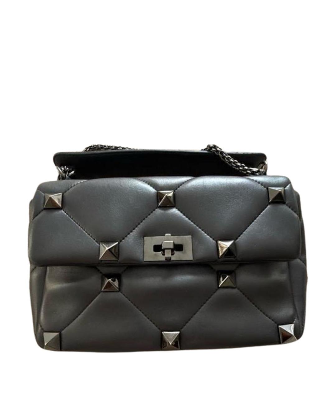 VALENTINO Черная кожаная сумка через плечо, фото 1