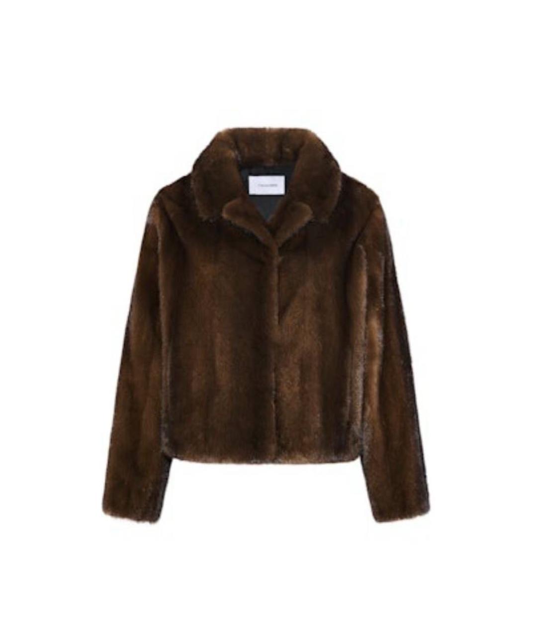 YVES SALOMON Коричневая меховая шуба, фото 7